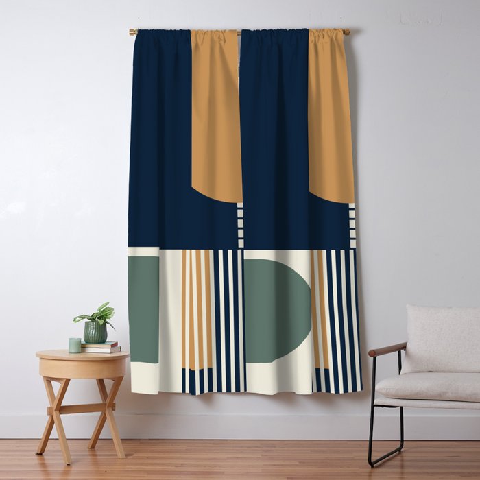Cool Color Pallette Pattern Window Curtain Gallery Image 1