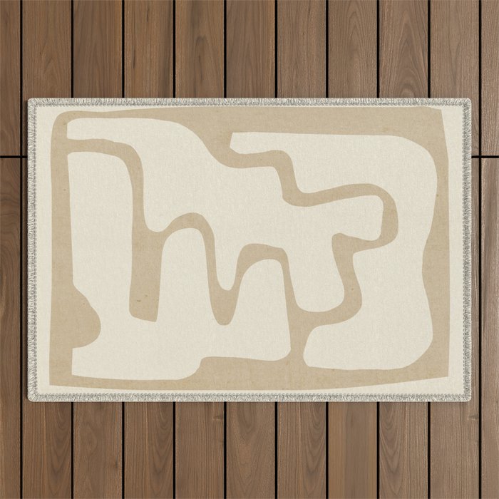 Modern Abstract Shapes 20 Outdoor Rug Gallery Image 1