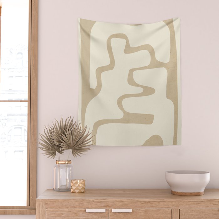 Modern Abstract Shapes 20 Wall Tapestry Gallery Image 2
