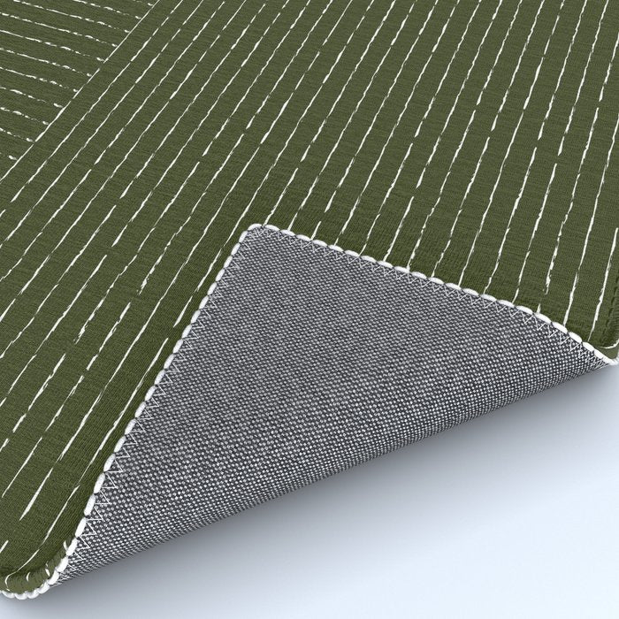 Lines (Olive Green) Rug Gallery Image 4