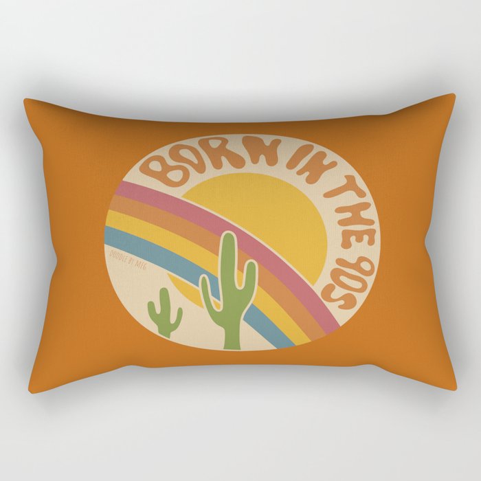 Born in the 90s Rectangular Pillow Gallery Image 2