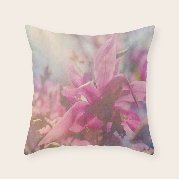 Her Heart Bloomed with Love in the Spring Throw Pillow Gallery Image 1