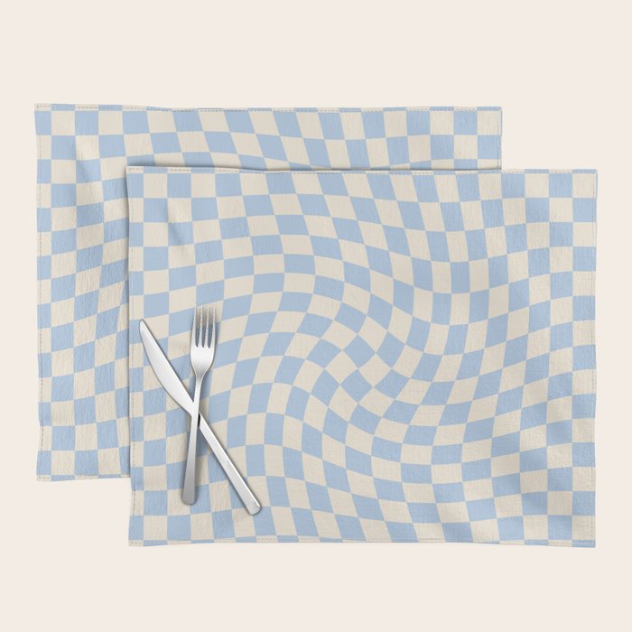 Check - Baby Blue Twist â Checkerboard Print Placemat Gallery Image 1
