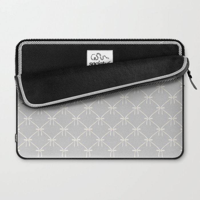 Bows & Ribbons Pattern LX Light Grey Laptop Sleeve Gallery Image 2