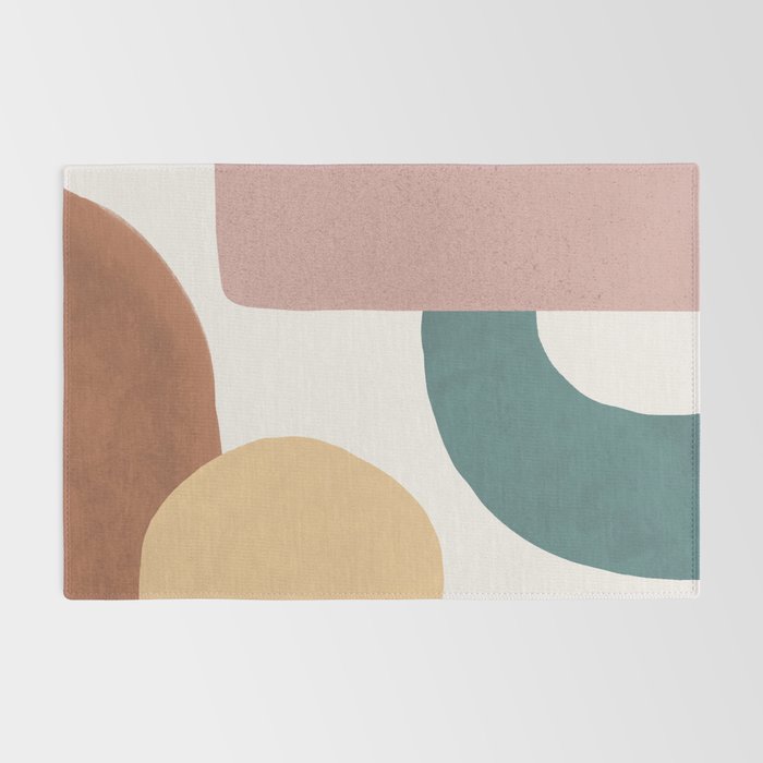 Abstract Earth 1-2 - Painted Shapes Rug Gallery Image 2