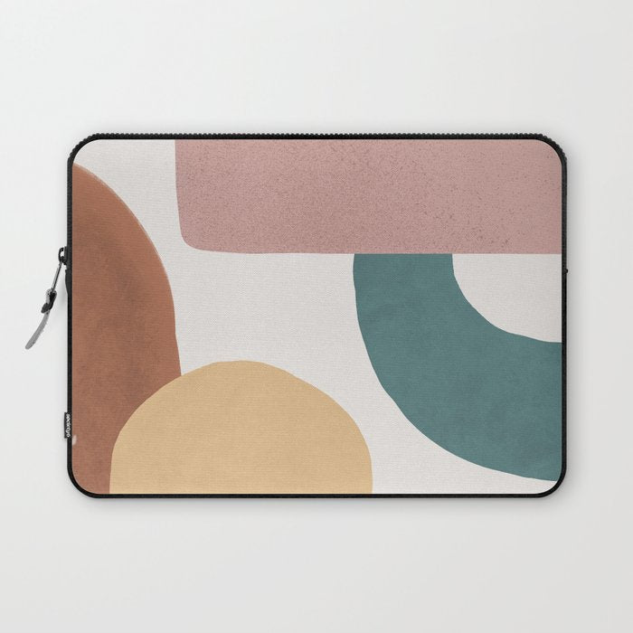 Abstract Earth 1-2 - Painted Shapes Laptop Sleeve Gallery Image 1