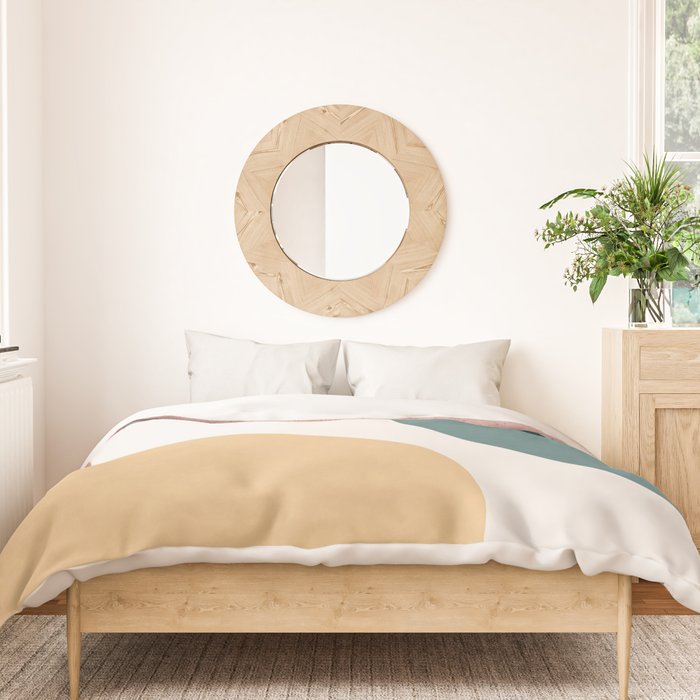 Abstract Earth 1-2 - Painted Shapes Duvet Cover Gallery Image 3