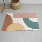 Abstract Earth 1-2 - Painted Shapes Rug Gallery Image 1