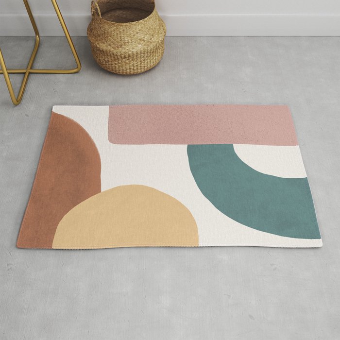 Abstract Earth 1-2 - Painted Shapes Rug Gallery Image 1