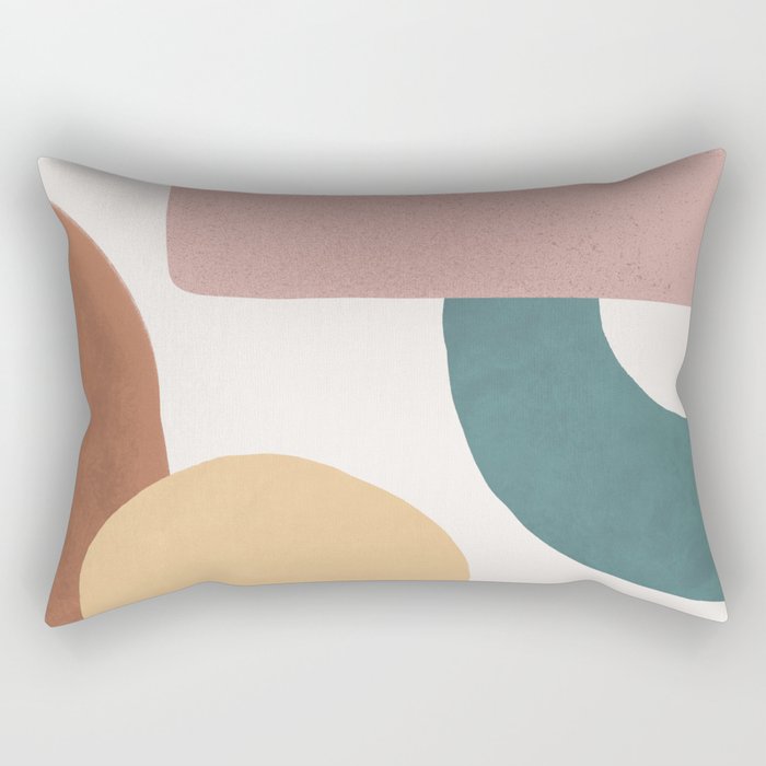 Abstract Earth 1-2 - Painted Shapes Rectangular Pillow Gallery Image 2