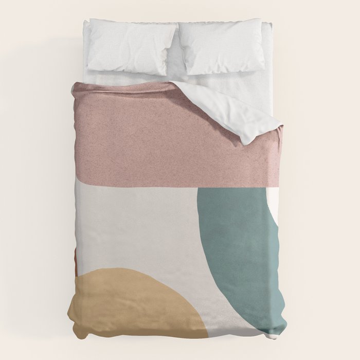 Abstract Earth 1-2 - Painted Shapes Duvet Cover Gallery Image 6
