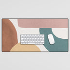 Abstract Earth 1-2 - Painted Shapes Desk Mat Gallery Image 1