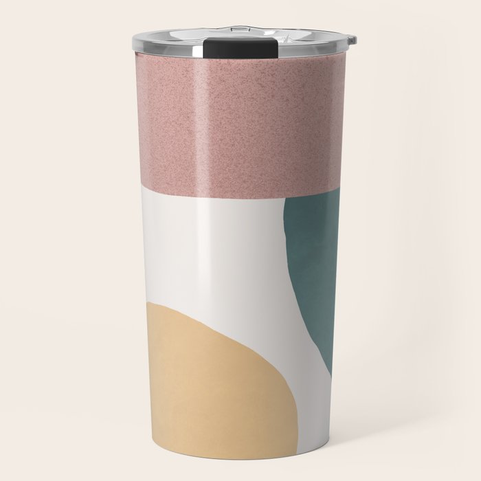 Abstract Earth 1-2 - Painted Shapes Travel Mug Gallery Image 1