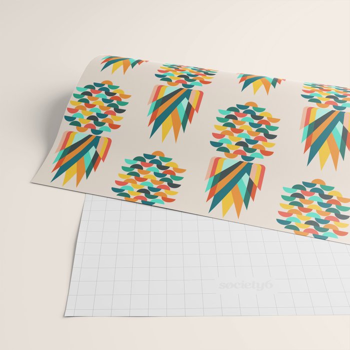 Groovy Pineapple Wrapping Paper Gallery Image 2