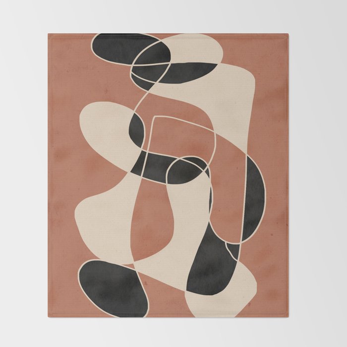 Modern Abstract Minimal Art 22 Throw Blanket Gallery Image 2