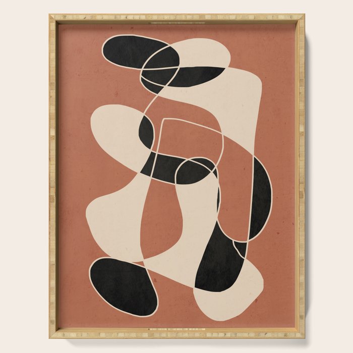 Modern Abstract Minimal Art 22 Serving Tray Gallery Image 1
