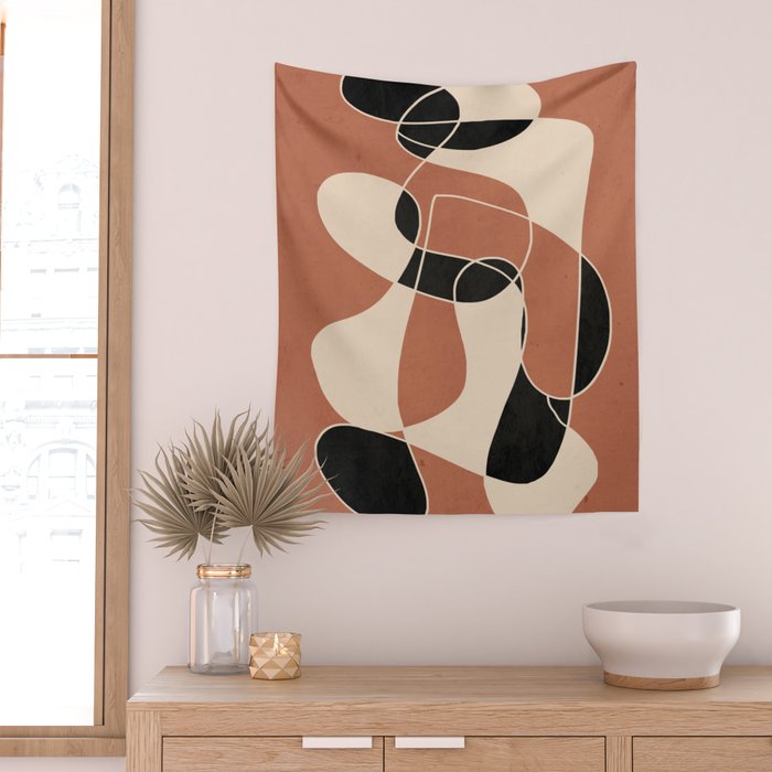 Modern Abstract Minimal Art 22 Wall Tapestry Gallery Image 2