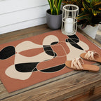 Modern Abstract Minimal Art 22 Outdoor Rug Gallery Image 2