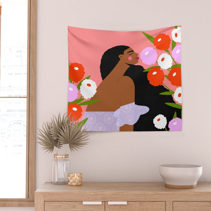 Sweet Summer Flowers Wall Tapestry Gallery Image 2