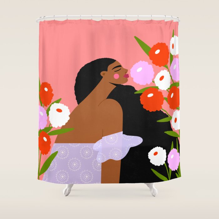 Sweet Summer Flowers Shower Curtain Gallery Image 1