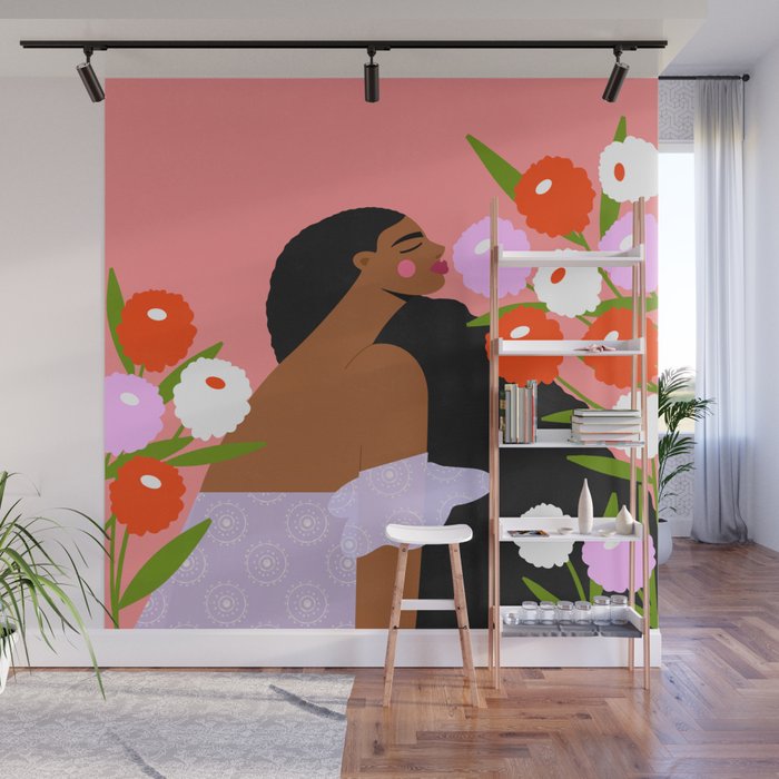 Sweet Summer Flowers Wall Mural Gallery Image 1