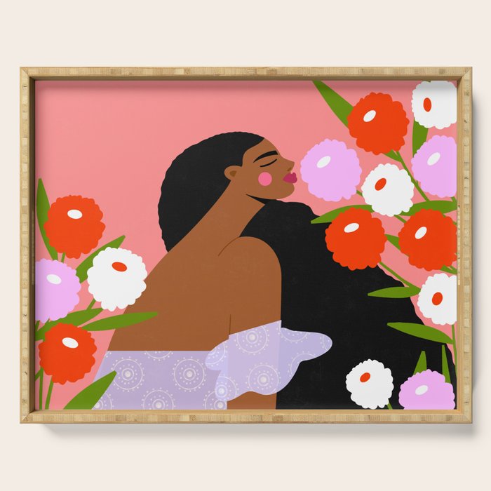 Sweet Summer Flowers Serving Tray Gallery Image 1