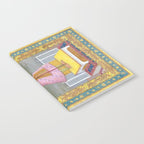 Shah Jahan on a Terrace, Holding a Pendant Set With HisAntique Indian Miniature Painted Illustration Notebook Gallery Image 2