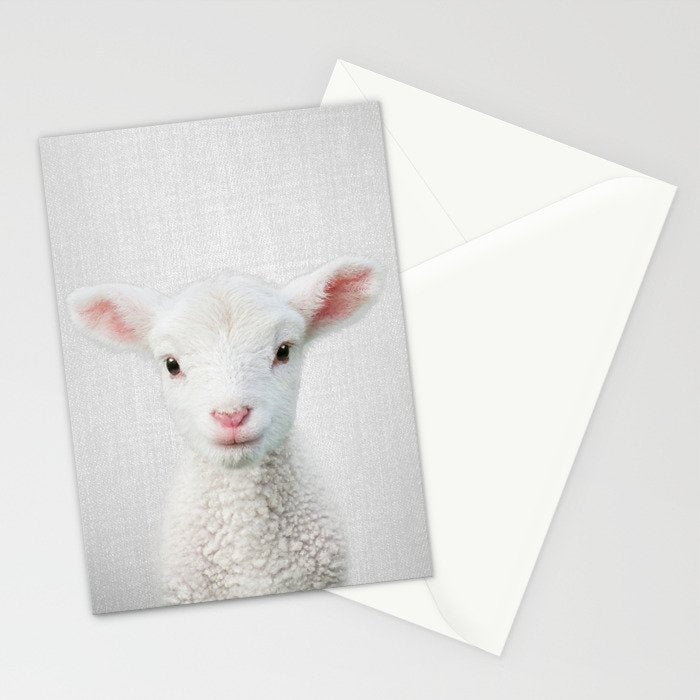 Lamb - Colorful Stationery Card Gallery Image 2