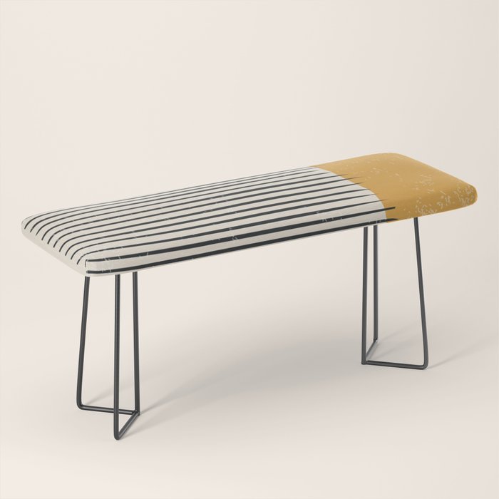 Mid Century Modern Minimalist Rothko Inspired Color Field With Lines Geometric Style Bench Gallery Image 1