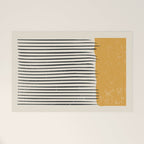 Mid Century Modern Minimalist Rothko Inspired Color Field With Lines Geometric Style Welcome Mat Gallery Image 1