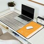 Mid Century Modern Minimalist Rothko Inspired Color Field With Lines Geometric Style Desk Mat Gallery Image 2