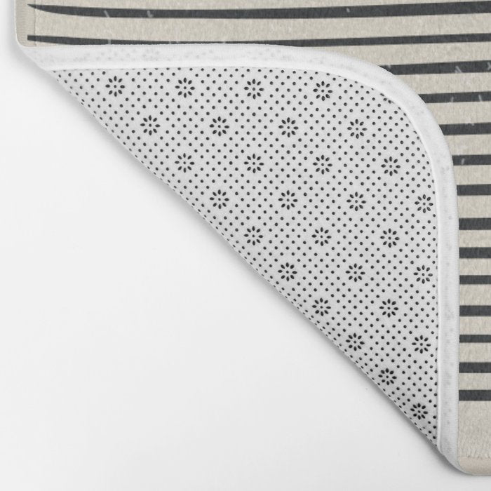 Mid Century Modern Minimalist Rothko Inspired Color Field With Lines Geometric Style Bath Mat Gallery Image 2