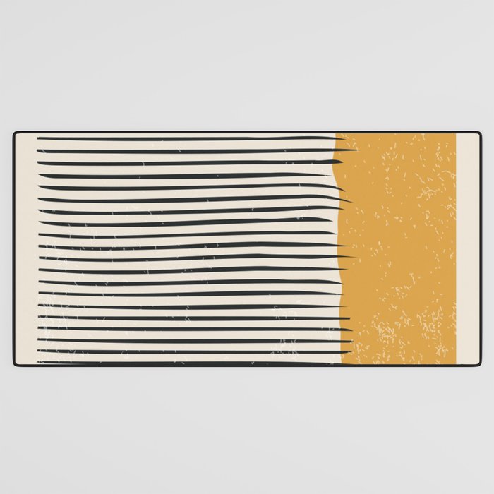 Mid Century Modern Minimalist Rothko Inspired Color Field With Lines Geometric Style Desk Mat Gallery Image 3