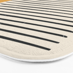 Mid Century Modern Minimalist Rothko Inspired Color Field With Lines Geometric Style Bath Mat Gallery Image 3