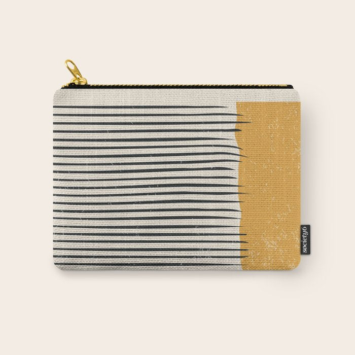 Mid Century Modern Minimalist Rothko Inspired Color Field With Lines Geometric Style Carry All Pouch Gallery Image 1