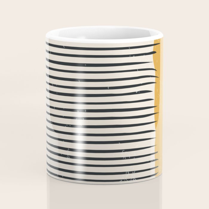 Mid Century Modern Minimalist Rothko Inspired Color Field With Lines Geometric Style Coffee Mug Gallery Image 4