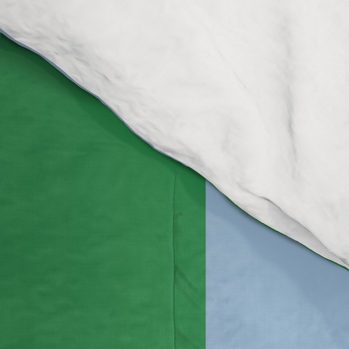 Bold Vertical Stripes in Green and Light Blue Comforter Gallery Image 4