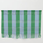Bold Vertical Stripes in Green and Light Blue Wall Hanging Gallery Image 1