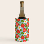 Strawberry Pattern on Sky Blue Wine Chiller Gallery Image 1