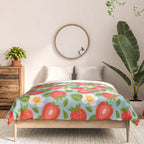 Strawberry Pattern on Sky Blue Comforter Gallery Image 3