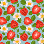 Strawberry Pattern on Sky Blue Coffee Mug Gallery Image 2