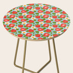 Strawberry Pattern on Sky Blue Side Table Gallery Image 2