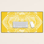 Solana, fall golden mandala Desk Mat Gallery Image 1