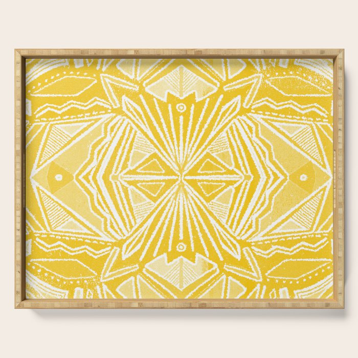 Solana, fall golden mandala Serving Tray Gallery Image 1