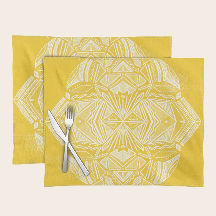 Solana, fall golden mandala Placemat Gallery Image 1