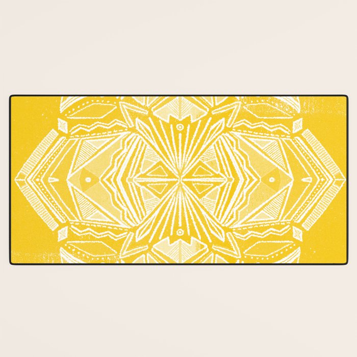 Solana, fall golden mandala Desk Mat Gallery Image 3