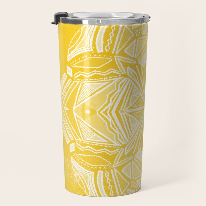 Solana, fall golden mandala Travel Mug Gallery Image 3