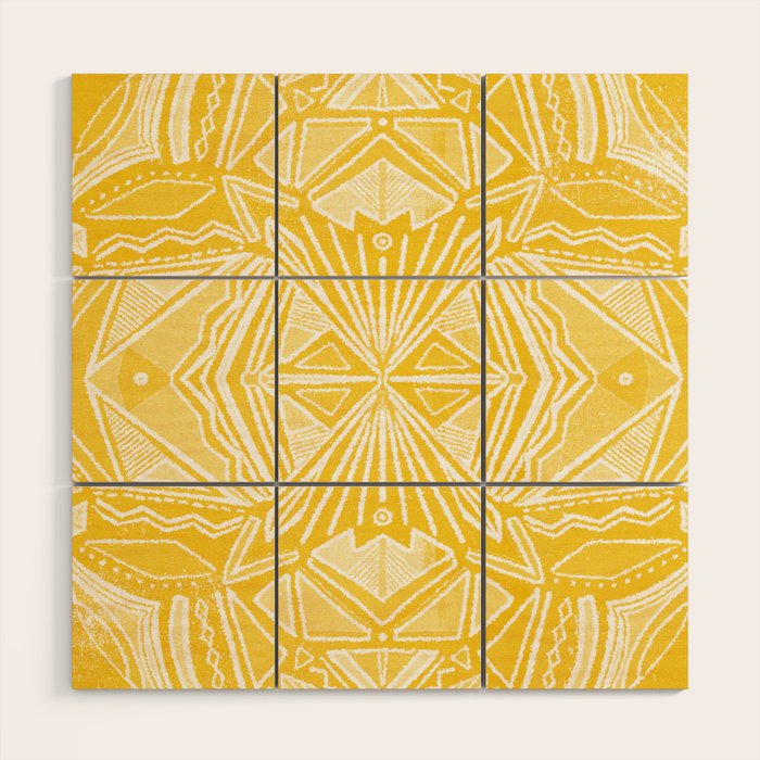 Solana, fall golden mandala Wood Wall Art Gallery Image 1