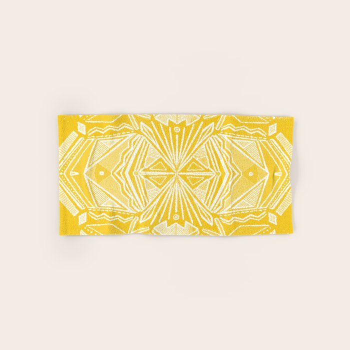 Solana, fall golden mandala Bath Towel Gallery Image 1