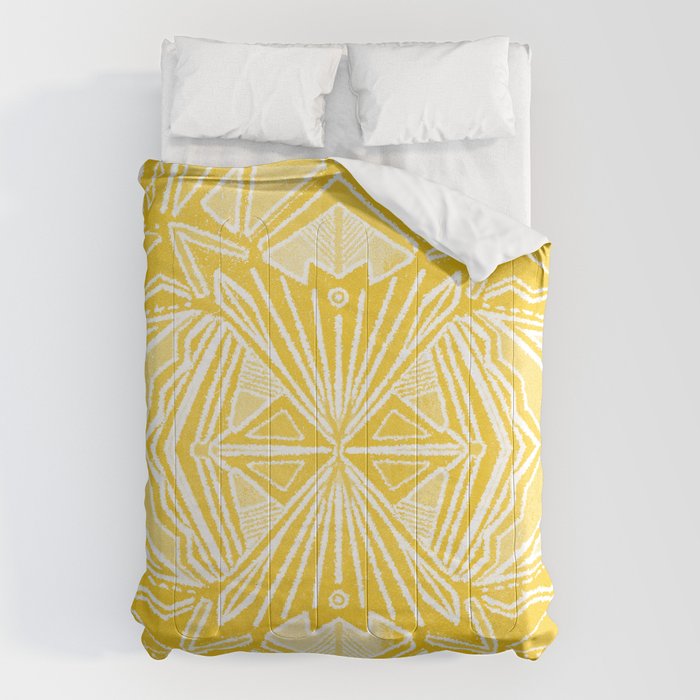 Solana, fall golden mandala Comforter Gallery Image 6